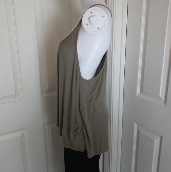 Blue Life Fine Rib Knit Racerback Tank Top - Picture 4 of 8